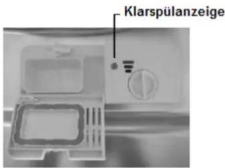 Klarspülanzeige