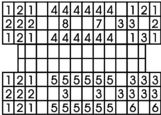 1 2 1 | 4 4 4 4 4 4 | 1 2 1 2 2 2 | 8 | 7 | 3 3 | 2 1 2 1 | 4 4 4 4 4 4 | 1 3 1 1 2 1 | 5 5 5 5 5 5 | 3 3 3 2 2 2 | 3 | 3 | 3 3 3 1 2 1 | 5 5 5 5 5 5 | 6 | 6