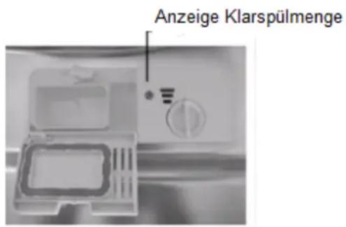 Anzeige Klarspülmenge