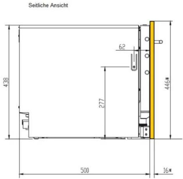 Seitliche Ansicht 438 62 277 446* 500 16*