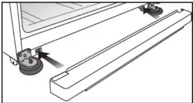 BLOMBERG DNE 9887 X A - Τοποθέτηση του κάτω καλύμματος αερισμού - 1