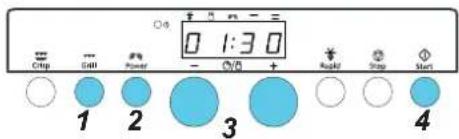 0 1:30 Crip Ctrl #P Power - + Right Stop Mark 1 2 3 4