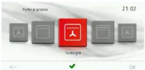Funkc je grzania 21:02 Turbo grill