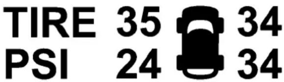 TIRE 35 34 PSI 24 34
