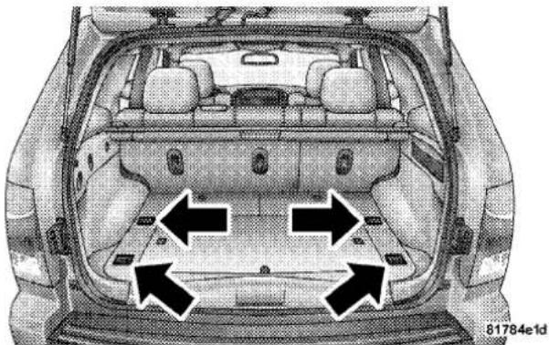 JEEP Grand Cherokee SRT (2008) - Cargo Tie-Down Hooks - 1