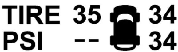 TIRE 35 34 PSI -- 34