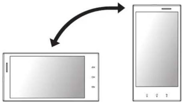 PANASONIC Eluga DL1 - Switching between vertical and horizontal viewing modes - 1