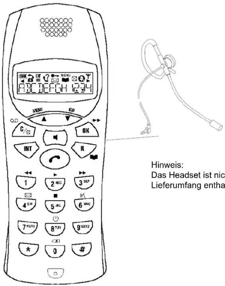 HENWEIS: Das Headset ist nic Lieferumfang entha