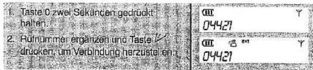 1. Taste 0 zwei Sekunden gedrückt halten. 2. Rufnummer erganzen und Taste drücken, um Verbindung herzustellen. III 04427 III 04427 Y Y