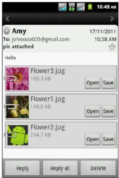 VIEWSONIC V350 - Zwischen E-Mail-Konten bewegen - 1