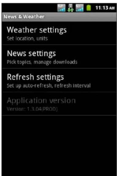 VIEWSONIC V350 - News and Weather(Nachrichten und Wetter)-Einstellungen ändern - 1