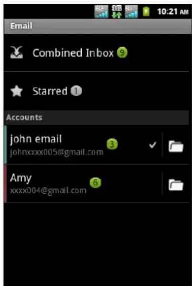 VIEWSONIC V350 - E-Mail-Konten wählen - 1