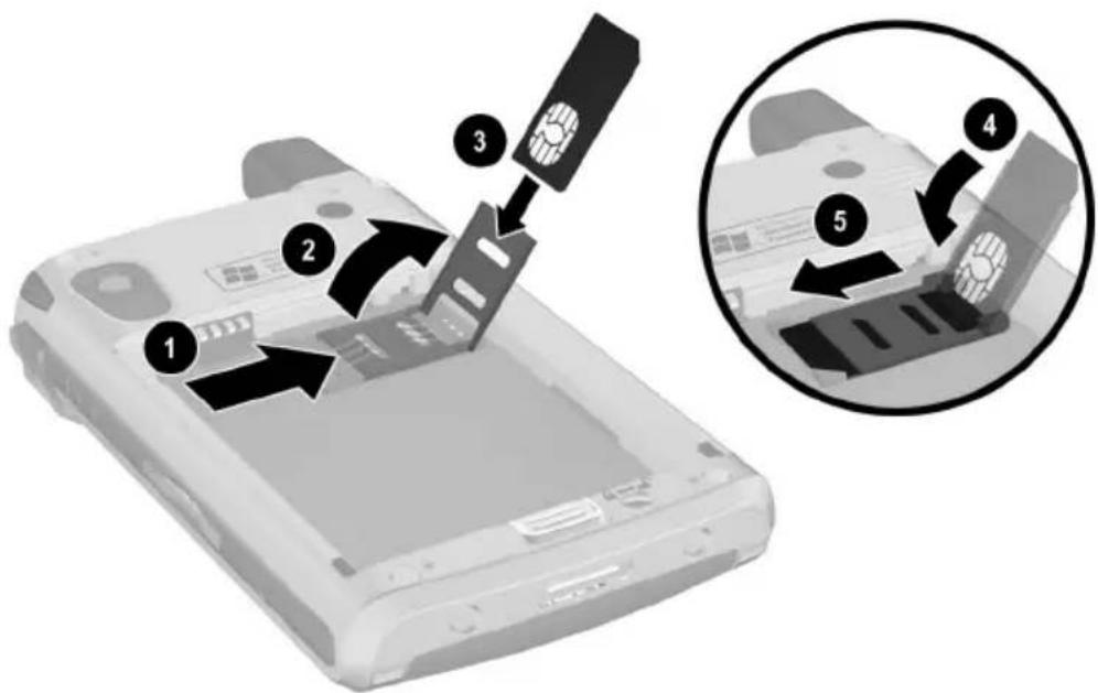 Diagram showing a device with labeled parts and an inset view of its internal structure, likely illustrating a mechanical or electronic assembly.