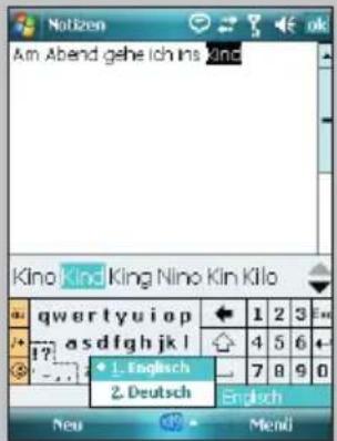 Notizen Am Abend gehe ich ins kind Kino Kind King Nino Kin Kilo qwertyuiop 1 2 3 asdfghjk1 4 5 6 1. English 7 8 9 0 2. Deutsch English Neu Mendi