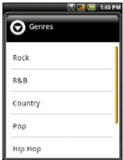 Genres Rock R&B Country Pop Hip Hop
