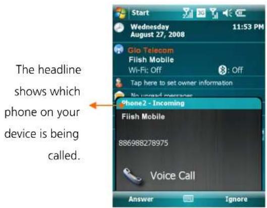 ACER DX900 - Answering / Ignoring a Call - 2