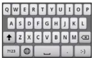 ACER BeTouch E400 - The onscreen keyboard - 1