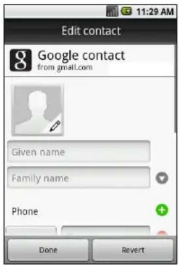ACER BeTouch E400 - Adding a contact - 1