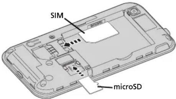 ACER BeTouch E400 - Installing a SIM or microSD card - 1