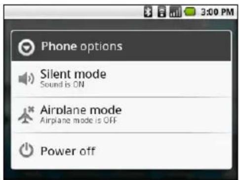ACER BeTouch E130 - Turning Airplane mode on or off - 3