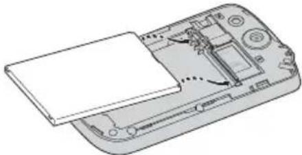 ACER BeTouch E130 - Installing the battery - 2