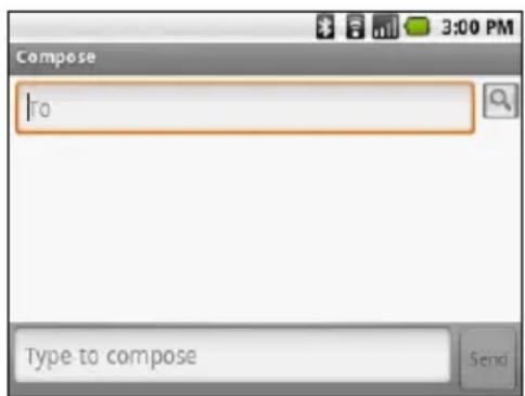 ACER BeTouch E130 - Creating a new message - 1
