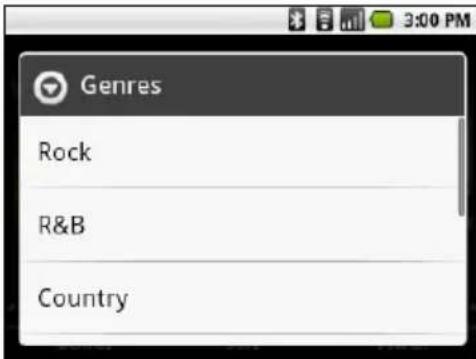 ACER BeTouch E130 - Browsing genres - 1