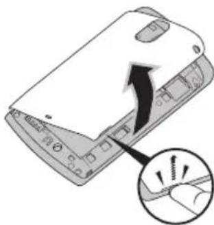 ACER BeTouch E210 - Einsetzen des Akkus - 1
