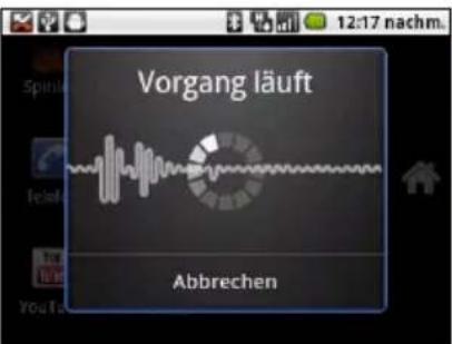 Vorgang läuft Abbrechen
