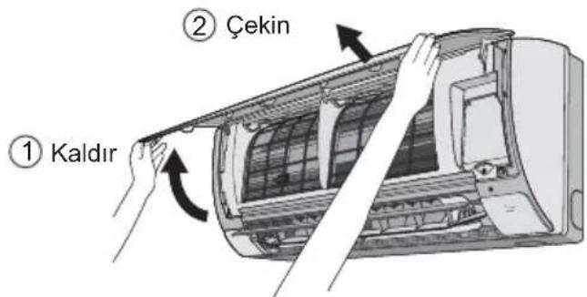① Kaldır ② Çekin