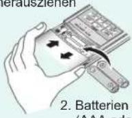 PANASONIC CS-E28EKE - Vorbereitung der Fernbedienun - 3