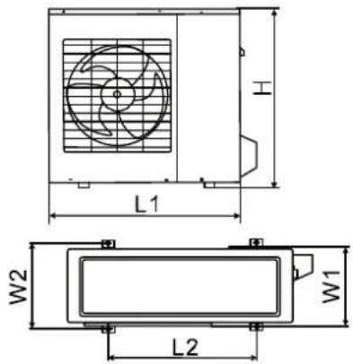 MIDEA 5M-125K - Befestigung der Außeneinheit - 1
