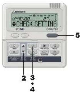 10:00 27 CHECK SETTING TEMP ON/OFF 5 2 3 4