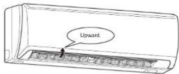 Upward.