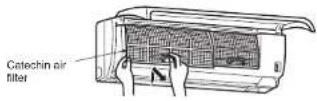MITSUBISHI MSZ-GB35VA - Cleaning the air cleaning filter (about once every 3 months) - 1