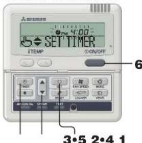 SET TIMER ITEMP ON/OFF 6 3·5 2·4 1