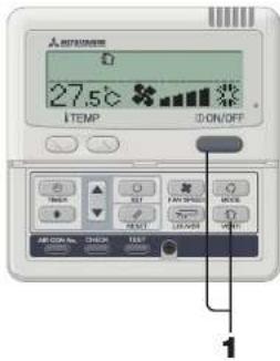 MITSUBISHI FDEN50VF - VENTILATIONSBETRIEB (SOFERN EIN VENTILATOR INSTALLIERT WURDE) < KABEL-FERNBEDIENUNG > - 1