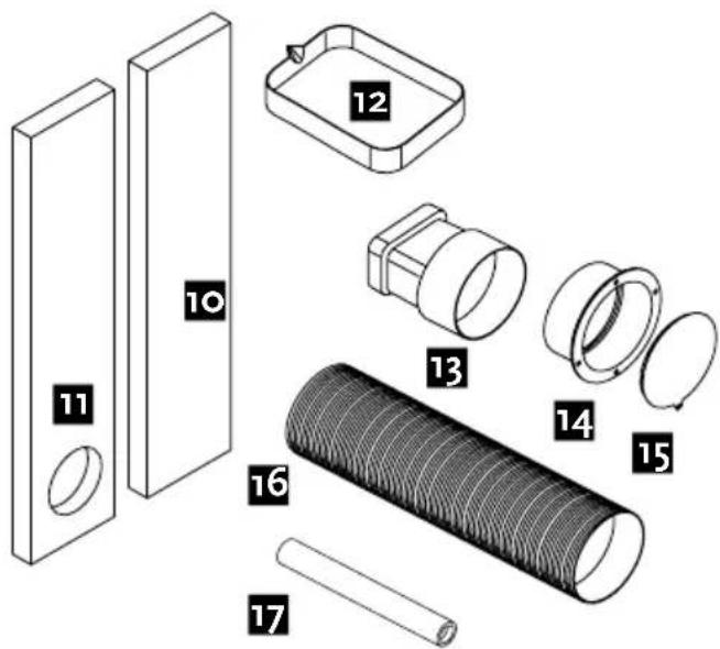 Exploded view diagram of a mechanical assembly with numbered parts for identification