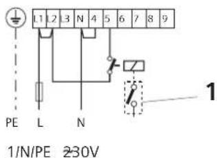 L1 2 3 N 4 5 6 7 8 9 PE L N 1/N/PE 230V