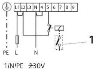 L1 L2 L3 N 4 5 6 7 8 9 PE L N 1/N/PE 230V