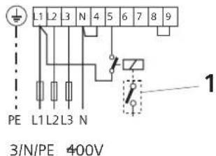 L1 2 3 N 4 5 6 7 8 9 PE L1 L2 L3 N 3/N/PE 400V 1
