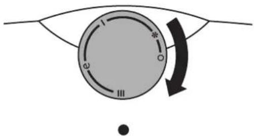Diagram showing a circular component with labeled parts and an arrow indicating rotation or movement, possibly illustrating a biological or mechanical process.