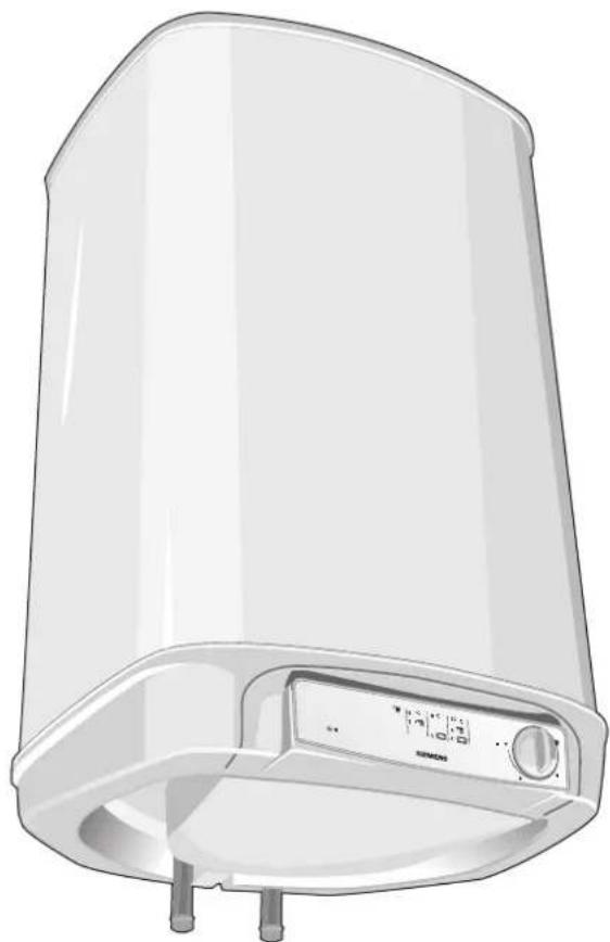 5 40 °C 60 °C 85 °C 2x 1x 2x SIEMENS 85 °C 40 60 K Kaltwasserzulauf W Warmwasserauslauf SIEC904-050