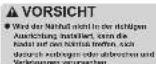 BROTHER X55 - ■ Nähfußausrichtung beim Einbau - 2