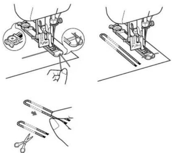 BROTHER RS-35 - ■Knopflöcher nähen - 4