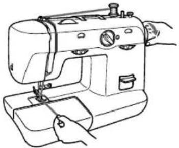 BROTHER RS-35 - Den Spulenfaden hochziehen - 1