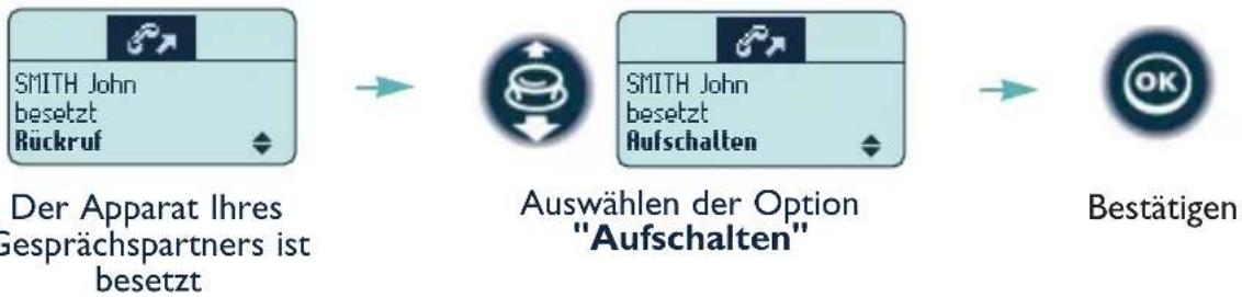 ALCATEL Mobile Reflexes - 14. Aufschalten als Dritter in eine Verbindung - 1
