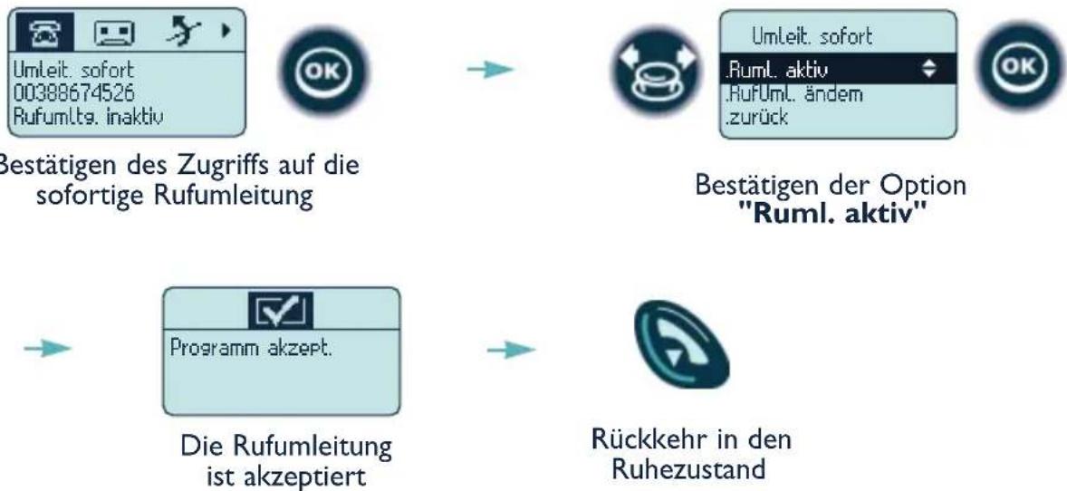 ALCATEL Mobile Reflexes - - Aktivieren der Rufumleitung zur zuletzt gewählten Nummer - 1