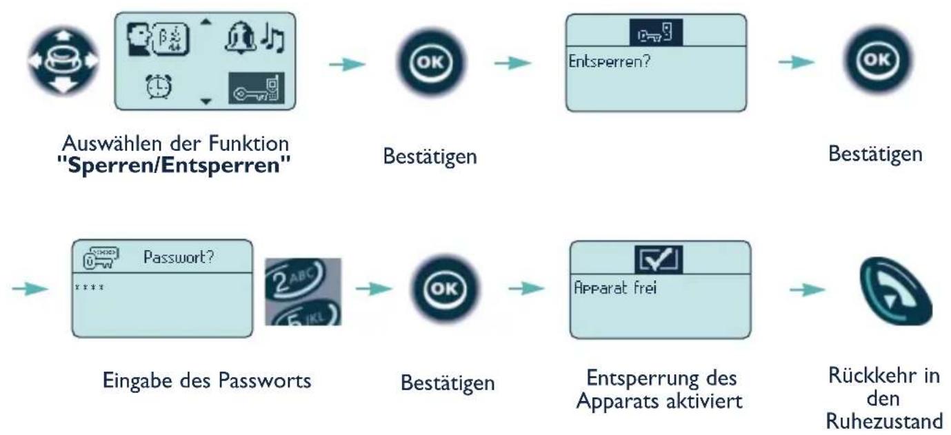ALCATEL Mobile Reflexes - 17. Sperren des Handsets - 2