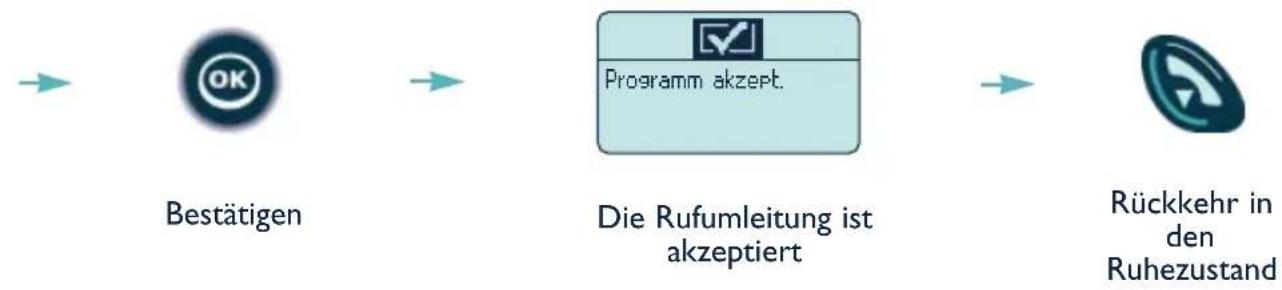 ALCATEL Mobile Reflexes - Umleiten der Anrufe, sobald Sie sich in einer Verbindung befinden (Umleiten bei Besetzt) - 3